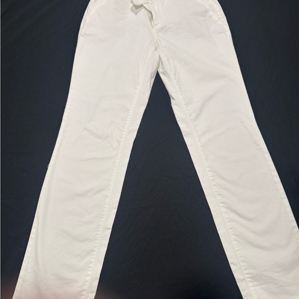 LOFT White Pants Women Size 8 Straight Leg Classic Summer Neutral
